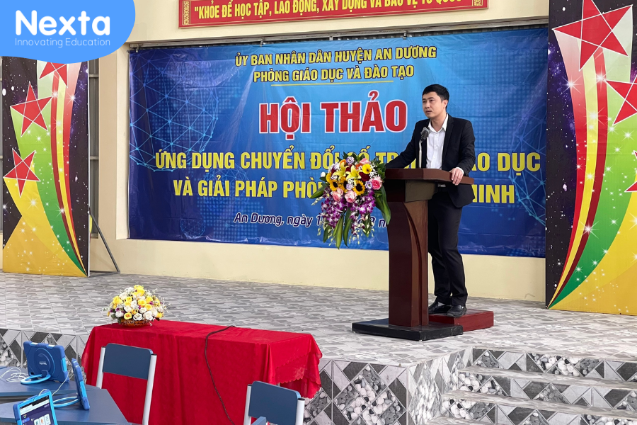 Nexta phối hợp cùng phòng giáo dục tổ chức hội thảo về lớp học thông minh tại An Dương